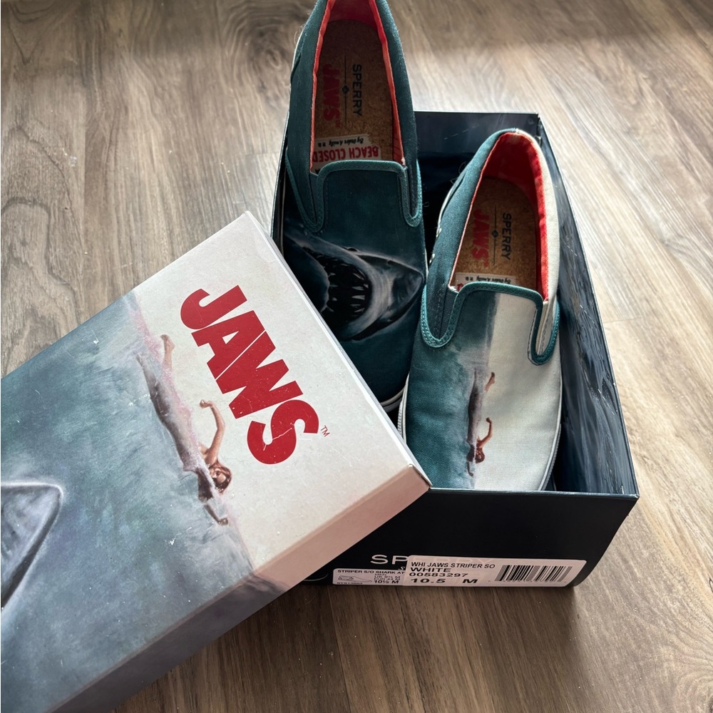 Sperry X Jaws 40th Anniversary Slip-On Shoes - Picture 1 of 7